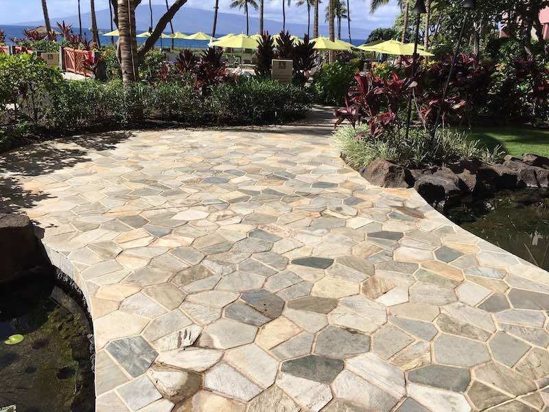 Hard Landscaping Pono Stone Glass, Maui Landscape Design